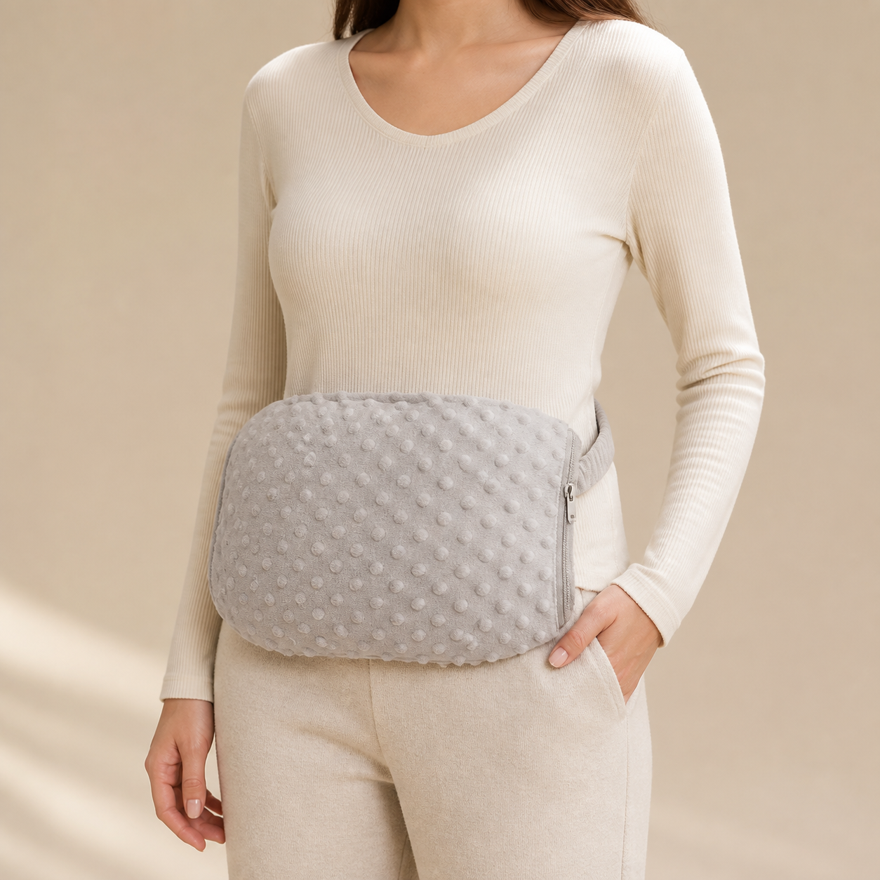 Bouillotte ceinture à sangles