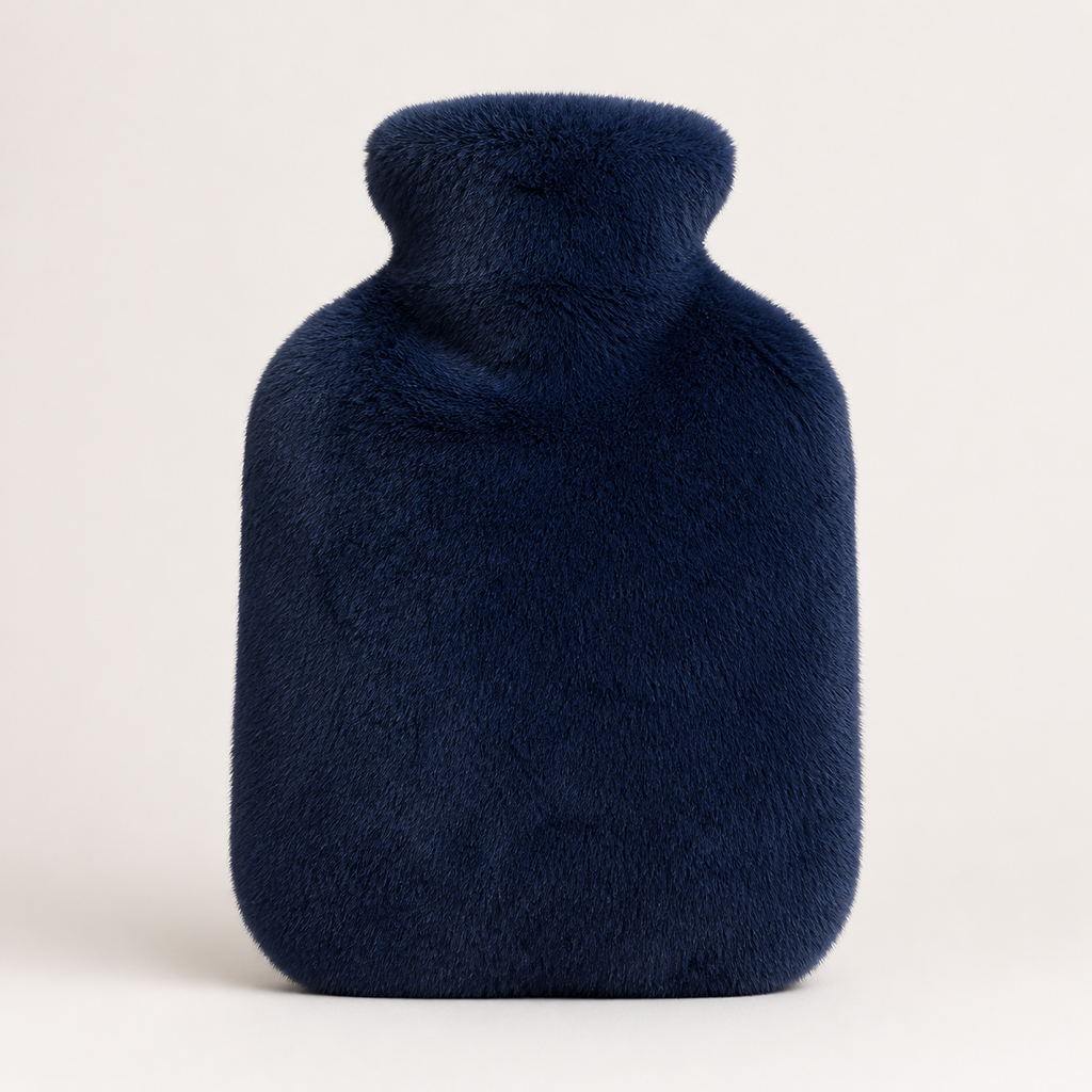 Bouillotte à housse fausse fourrure