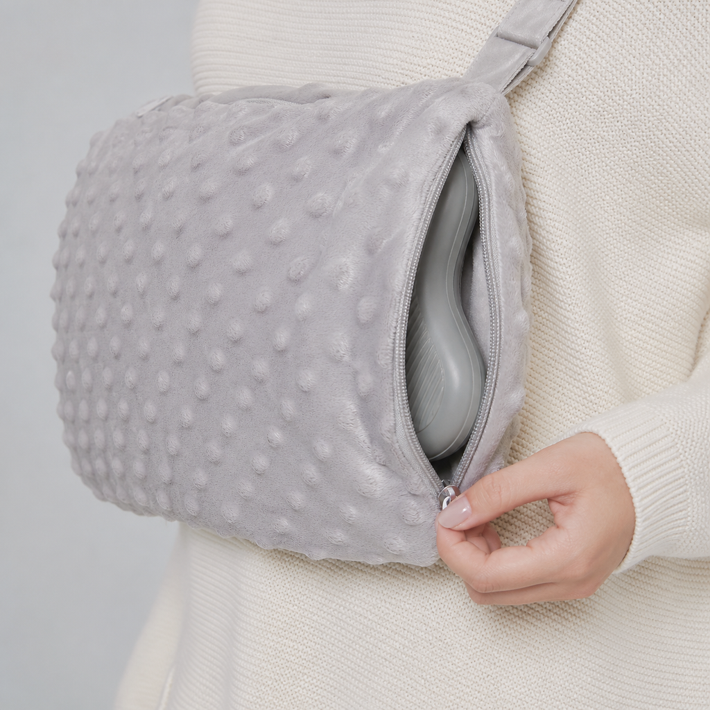 Bouillotte ceinture à sangles